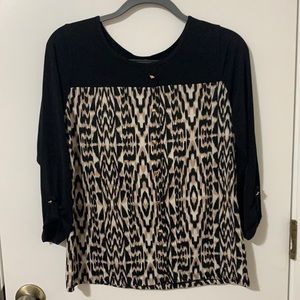 Carol Rose Geometric Neutral Top